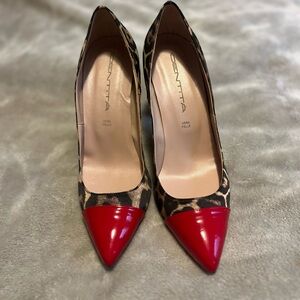 Identità brand high-heeled pumps made with "Vera Pelle" genuine leather size 8